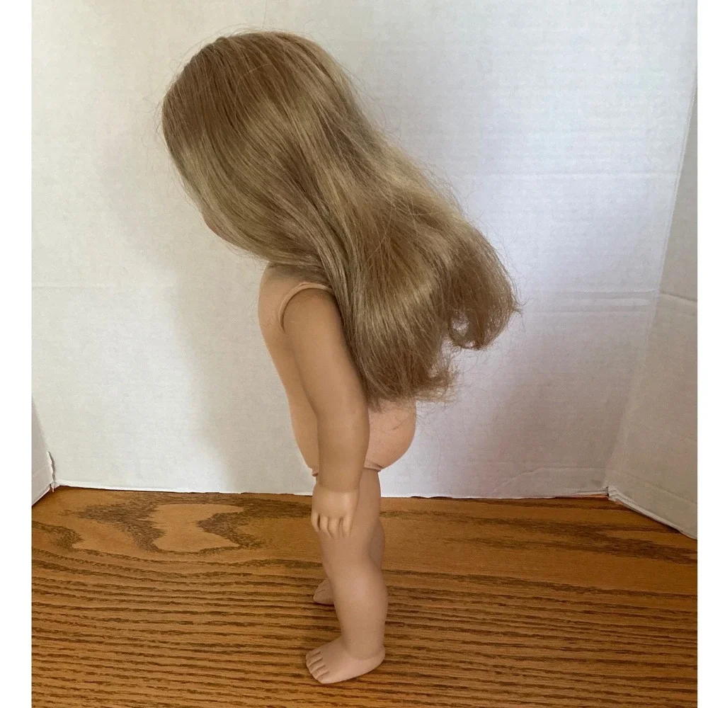 American Girl Doll Long Blonde Hair Brown Eyes Freckles Nautical Outfit 18 Inch